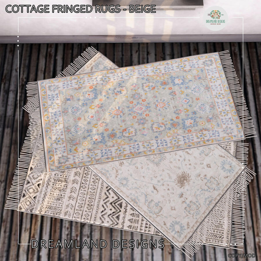 Dreamland Designs Cottage Fringed Rugs