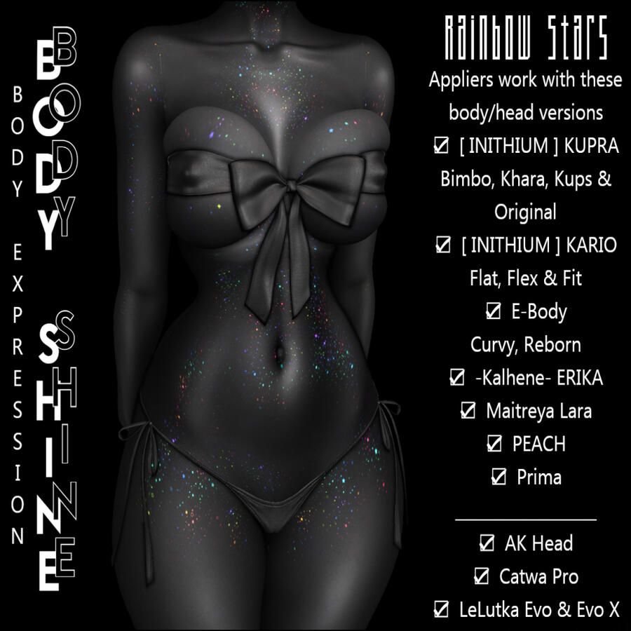 Body Expression Body Shine Rainbow Stars